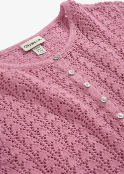 Gilet en maille ajourée 100% coton