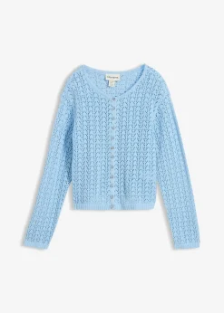 Gilet en maille ajourée 100% coton