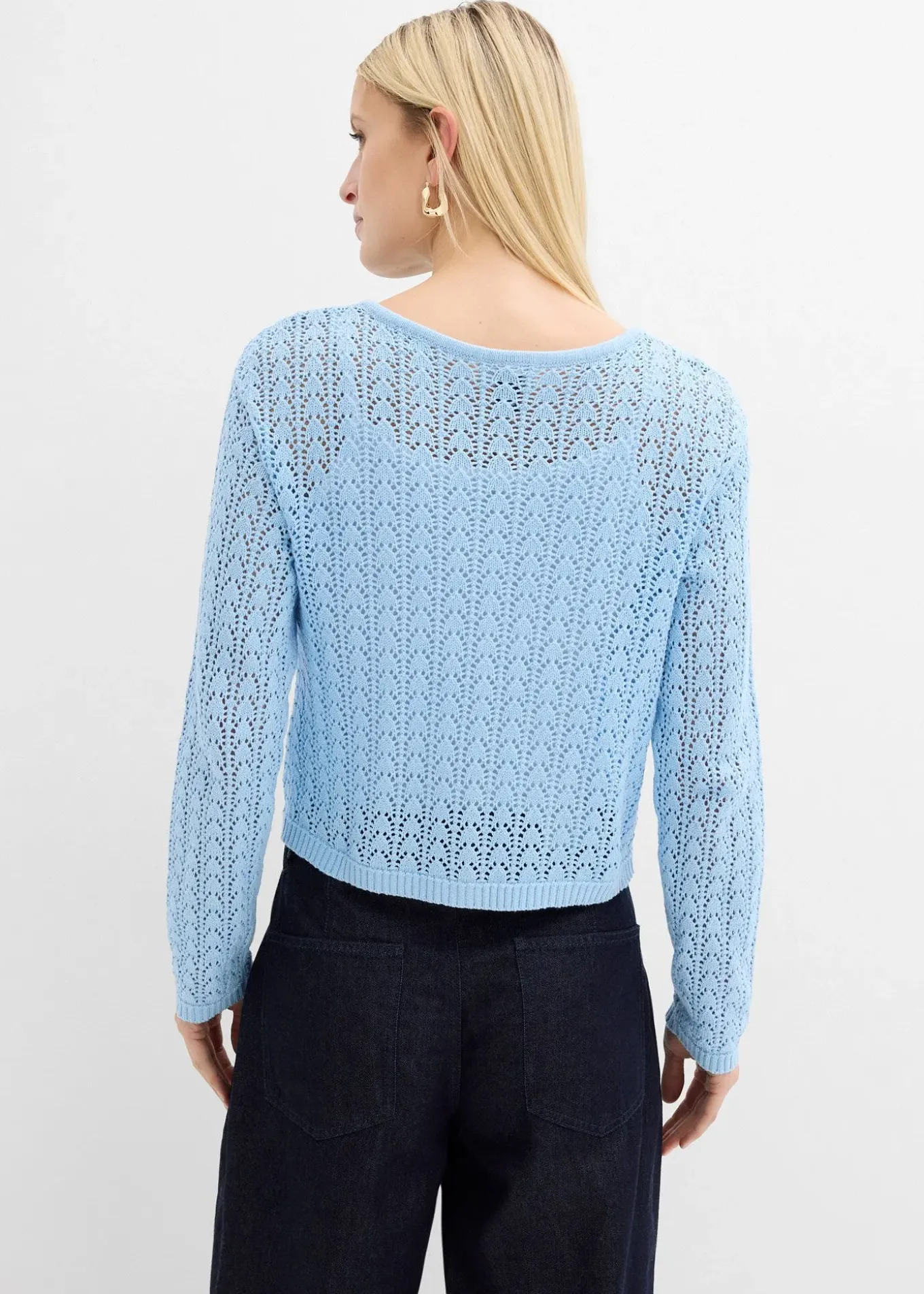 Gilet en maille ajourée 100% coton