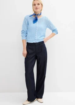 Gilet en maille ajourée 100% coton