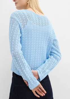 Gilet en maille ajourée 100% coton