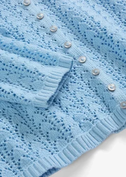 Gilet en maille ajourée 100% coton