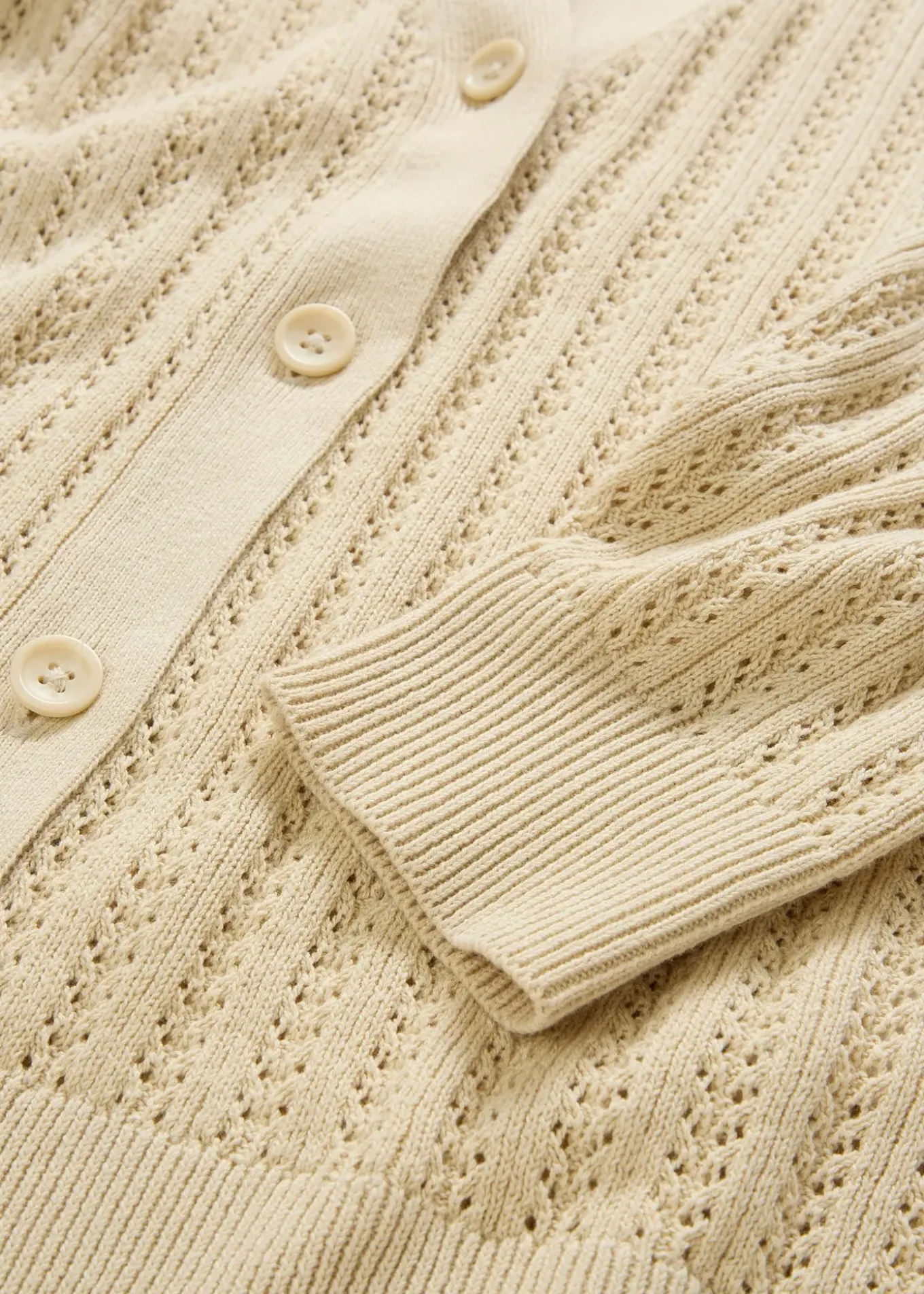 Gilet en maille ajourée avec lin