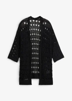 Gilet en maille ajourée avec fil brillant