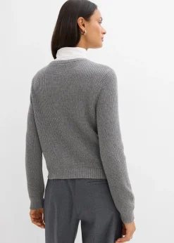 Gilet en maille avec boutons décoratifs