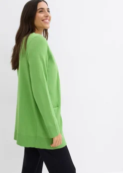 Gilet en maille avec poches, manches longues