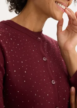 Gilet en maille avec strass