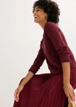 Gilet en maille avec strass