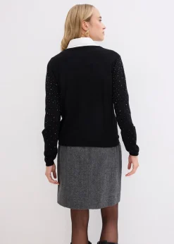 Gilet en maille avec strass