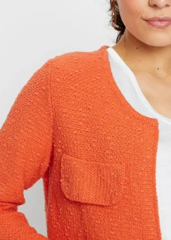 Gilet en maille bouclette