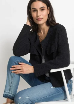 Gilet en maille bouclette