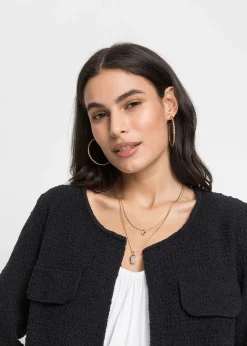 Gilet en maille bouclette