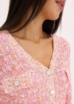 Gilet en maille bouclette