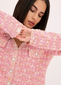 Gilet en maille bouclette