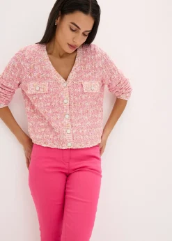 Gilet en maille bouclette