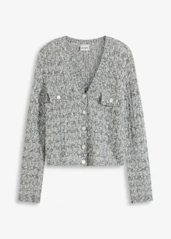 Gilet en maille bouclette