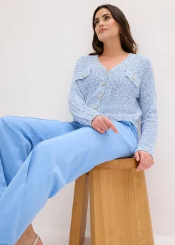 Gilet en maille bouclette