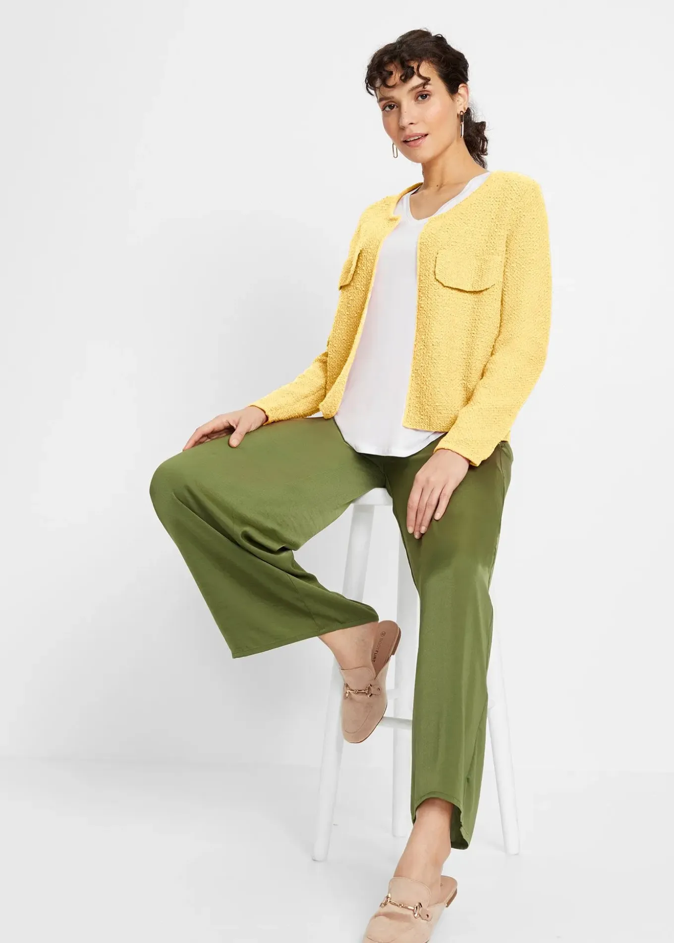 Gilet en maille bouclette