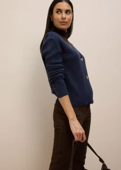 Gilet en maille côtelée