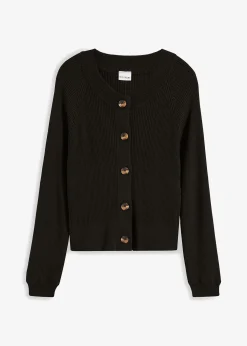 Gilet en maille côtelée, viscose majoritaire