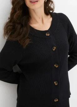 Gilet en maille côtelée, viscose majoritaire