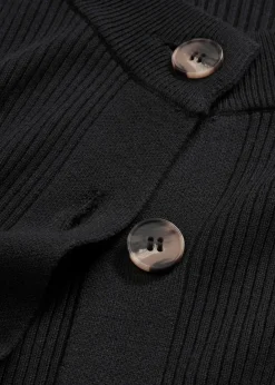 Gilet en maille côtelée, viscose majoritaire