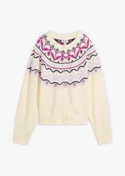 Gilet en maille oversize à motif norvégien