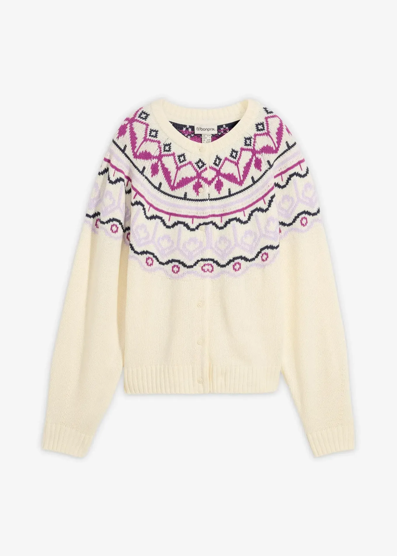 Gilet en maille oversize à motif norvégien