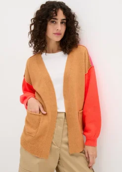 Gilet en maille oversize, motif color block