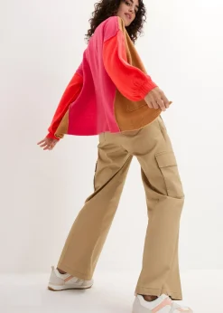 Gilet en maille oversize, motif color block