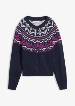 Gilet en maille oversize à motif norvégien