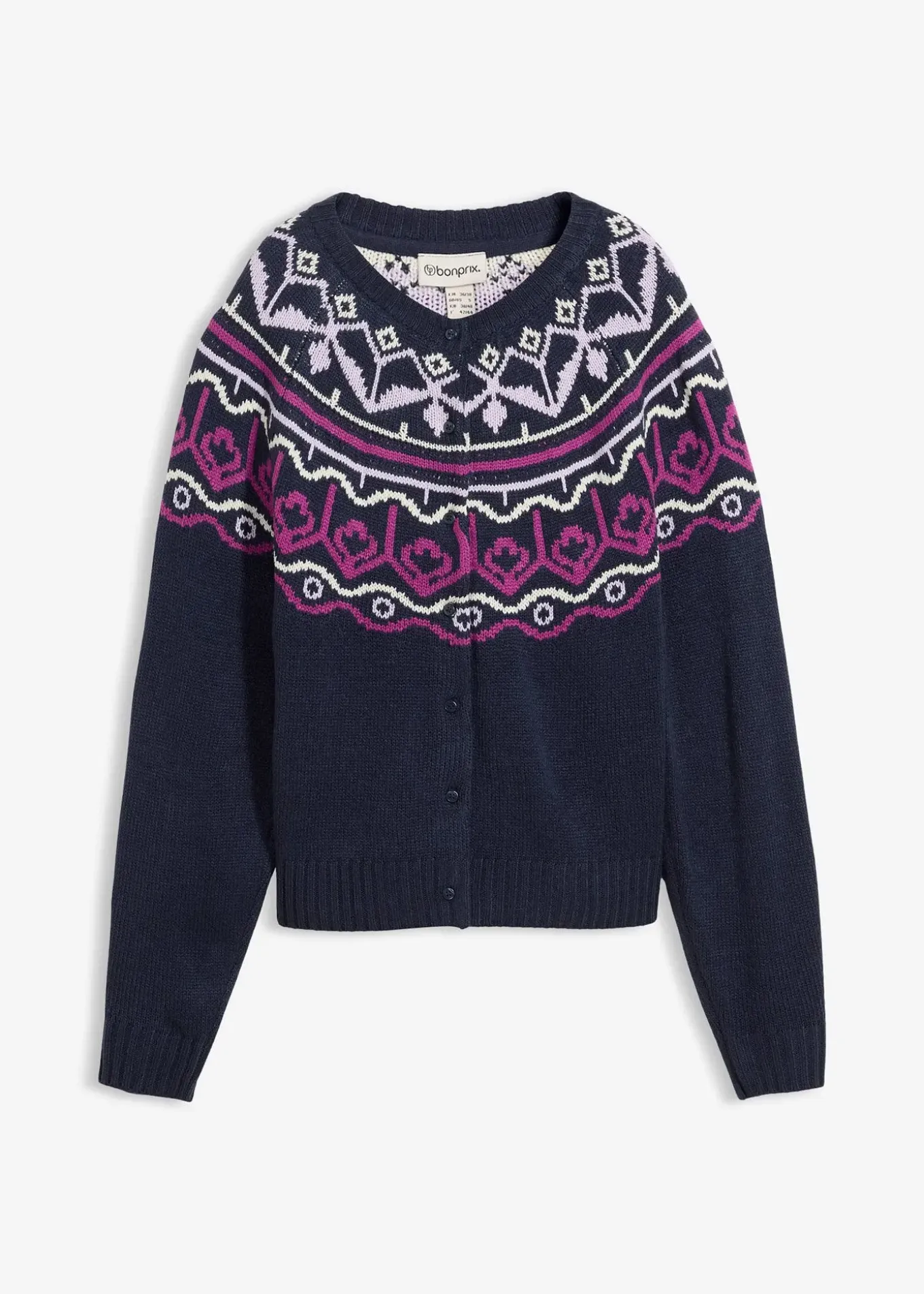 Gilet en maille oversize à motif norvégien