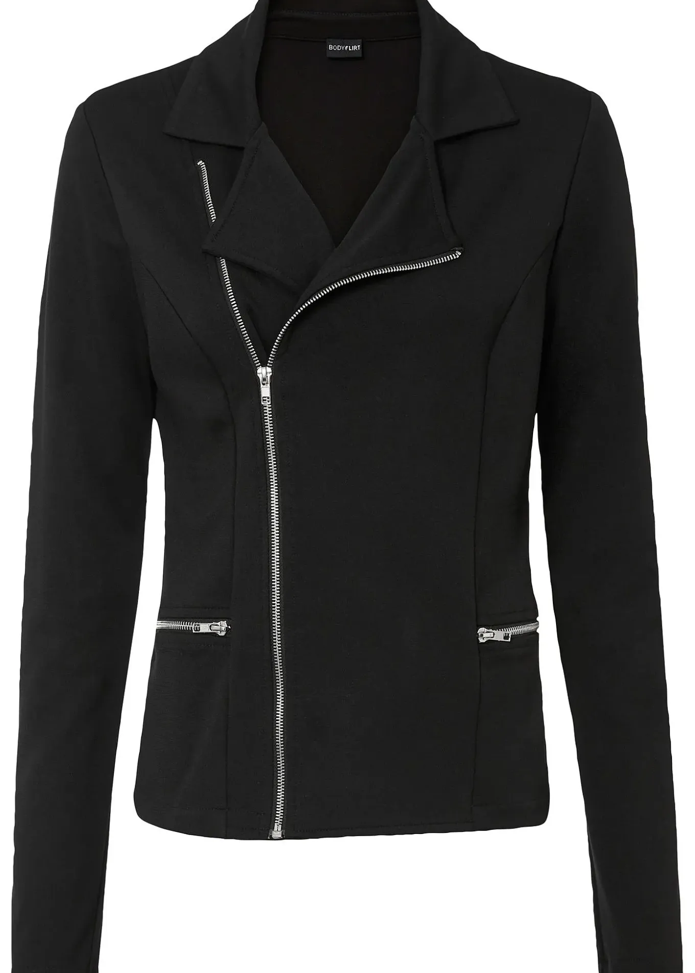 Gilet esprit motard en jersey de viscose mélangée