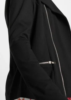 Gilet esprit motard en jersey de viscose mélangée