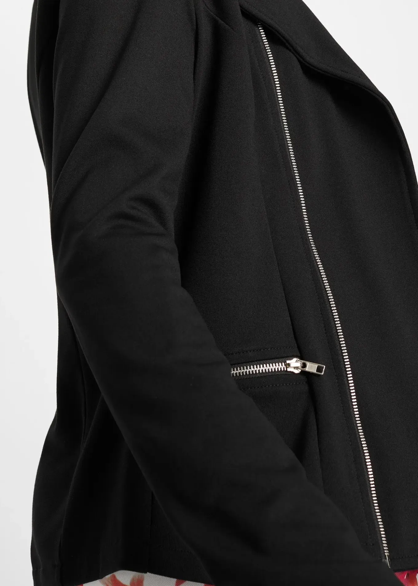 Gilet esprit motard en jersey de viscose mélangée