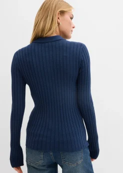 Gilet fluide en maille côtelée