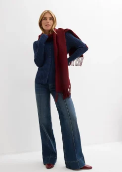 Gilet fluide en maille côtelée