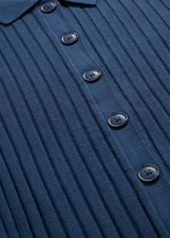 Gilet fluide en maille côtelée