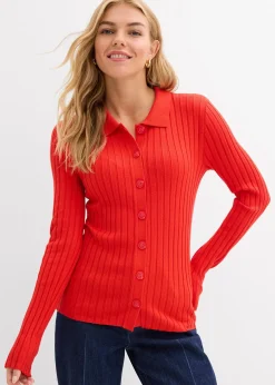 Gilet fluide en maille côtelée