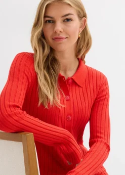 Gilet fluide en maille côtelée