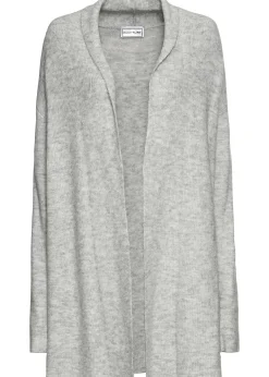 Gilet long en maille à col châle