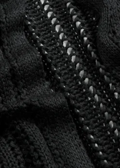 Gilet long en maille ajourée