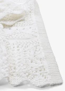 Gilet long en maille ajourée