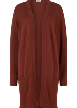 Gilet long en maille, manches longues