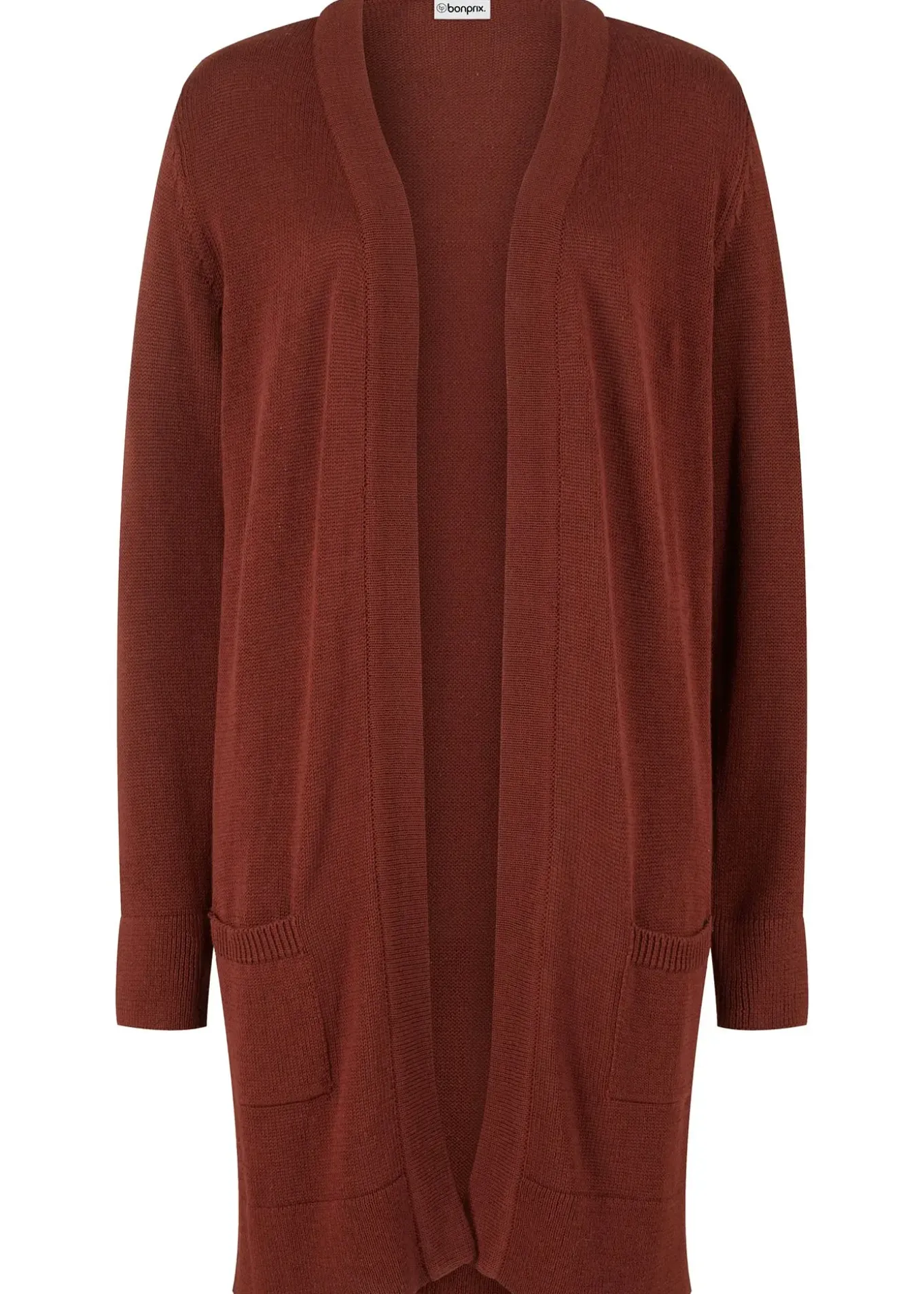 Gilet long en maille, manches longues