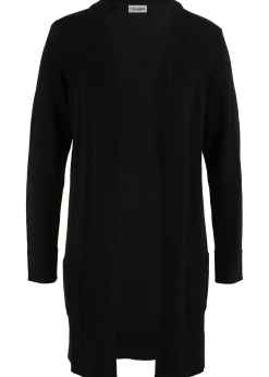 Gilet long en maille, manches longues