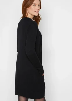 Gilet long en maille, manches longues