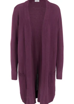 Gilet long en maille, manches longues