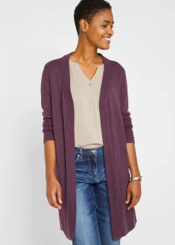 Gilet long en maille, manches longues