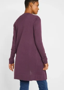 Gilet long en maille, manches longues